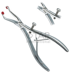 Pince à épandeur de couronnes dentaires Finition terne Pince d'extraction orthodontique en acier inoxydable Pince à bec Instruments médicaux pour dents - Product Image 1