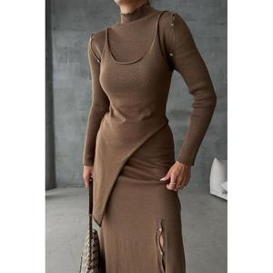 Conjunto de Falda Midi con Detalle de Botones para Mujer Dasha 9475-23 - Product Image 2