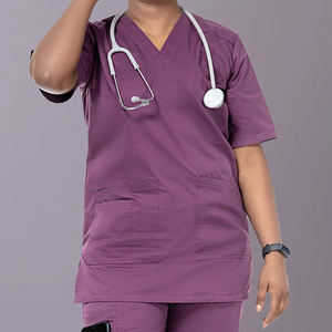 Uniformes de Hospital para Mujeres/Conjuntos de Uniformes Personalizados con Nombre/Uniforme Médico de Moda Antiarrugas con Cuello en V - Product Image 6