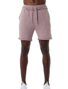 Venta caliente Acid Stone Wash Hombres Pantalones cortos Verano Vintage Cordón Hombre Pantalones cortos con bolsillos - Product Image 1