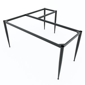 Système CONE II HCCN018, pieds en acier de conception industrielle robuste pour table de bureau en forme de L de 160x150 cm, table basse et banc de salle à manger - Product Image 1