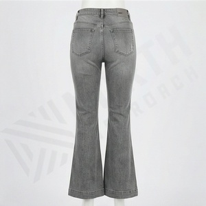 Jeans Casuales de Primera Calidad para Mujer, Pantalones Vaqueros Cómodos y Elegantes con Decoración de Botones, Servicio OEM de Invierno, Ropa de Calle - Product Image 2