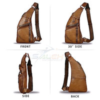 Bolso bandolera de cuero suave para hombre con diseño ligero y divisor interior Bolso bandolera de cuero elegante para hombre