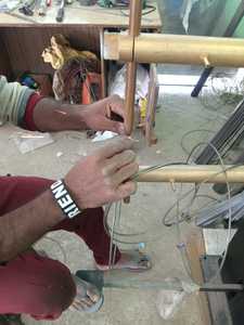 Lámpara de Pie Rectangular con Marco de Hierro, Pantalla Abat Jour para Escritorio o Mesita de Noche, 30x20cm, Recubrimiento en Polvo Blanco, Moderna, Fácil Instalación, en Existencia - Product Image 6