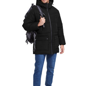 Nouveau professionnel solides couleurs hommes à capuche doudoune matelassé long chaud hiver épaissir veste doudoune 2026 - Product Image 6