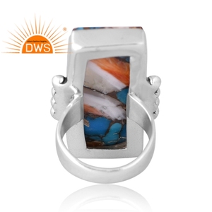 Stylish Design Sterling Silver Natural Mojave Copper Oyster <b>Turquoise</b> Gemstone <b>Ring</b> For Women Custom Jewelry For Women - Product Image 2