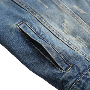 แจ็กเก็ตยีนส์ฟอกสไตล์วินเทจของผู้ชายแจ็คเก็ตฤดูหนาว - Product Image 6