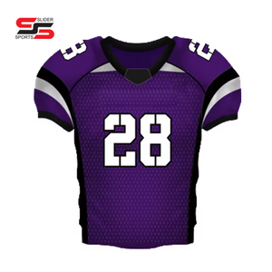 Camiseta de fútbol americano personalizada, cuello en V grande, Unisex, deportes para adultos, Nicker, uniforme de equipo personalizado, tela de poliéster transpirable - Product Image 1