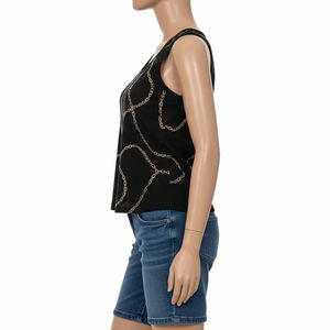 Eco Friendly <b>Short</b> Tank <b>Tops</b> With Chain Embroidery Cotton Blend Soft Breathable Fashion Women <b>Sleeveless</b> Summer Wear <b>Tops</b> - Product Image 2