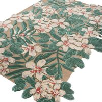 Tapis Shahkar PMA-01 Blanc Moderne de Designer en Laine et Soie, Tufté à la Main, Bouclé/Coupe Bouclée, Doux, Antimicrobien, Adapté aux Animaux Domestiques, Lavable