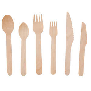 Biodegradable Disposable <b>Wooden</b> <b>Cutlery</b> Paper Wrapped Knife Fork Spoon Travel Set for Wholesale - Product Image 1