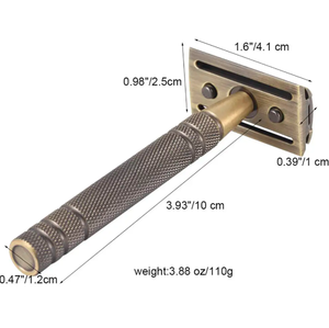 Maquinillas de afeitar de peluquero de acero alemán de doble filo de 11,5 cm personalizadas ANAAIF, suaves y cómodas para depilación corporal en forma de polvo - Product Image 4