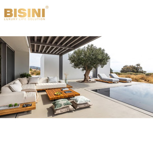 Chaise longue <span class=keywords><strong>de</strong></span> jardin en aluminium pour hôtel <span class=keywords><strong>de</strong></span> luxe, mobilier d'extérieur pour <span class=keywords><strong>bain</strong></span> <span class=keywords><strong>de</strong></span> <span class=keywords><strong>soleil</strong></span> avec coussins rembourrés réglables - Product Image 5