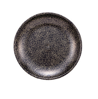 Assiettes de présentation personnalisées de 13 pouces, élégantes et luxueuses, dorées à perles, technique pigmentée, en plastique PS durable, transparentes, réutilisables, en stock pour mariages