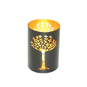 Nouveau design de porte-bougie tealight noir et doré pour la table et la décoration intérieure, vente en gros - Product Image 1