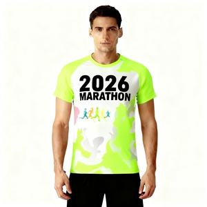 Camiseta Deportiva Transpirable de Manga Corta para Hombre, Sublimada de Secado Rápido, para Maratón, 100% Poliéster, 2026 - Product Image 5