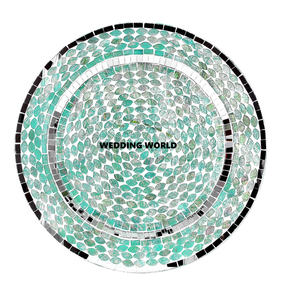 Assiette en bois en métal Forme ronde Fantaisie Designer Ustensiles de cuisine faits à la main Home Ware Assiette en bois en gros - Product Image 6