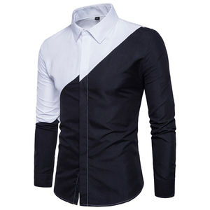 Camisa de vestir informal formal ajustada para hombre de nuevo diseño al por mayor 2025 tela de sarga de manga larga estilo callejero - Product Image 5