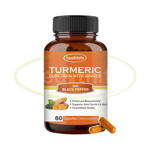 Healthife Oem Private Label Curcumine Extract Poeder 500Mg <span class=keywords><strong>Piperine</strong></span> Curcumine <span class=keywords><strong>Capsules</strong></span> - Product Image 1
