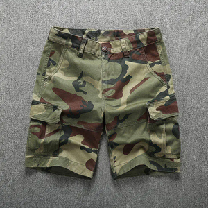 Conjunto de pantalones cortos de baño para hombre con diseño personalizado estampado pantalones cortos de camuflaje del desierto de alta calidad diseño de logotipo personalizado 100% algodón lienzo para hombre - Product Image 2