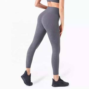 Leggings pour femmes, prix de gros, Push Up, Fitness, Gym, sport, course, Yoga, taille haute, Spandex, Polyester, couleur grise, Leggings pour femmes - Product Image 5