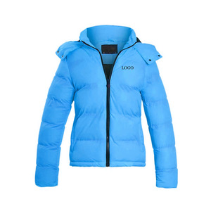 Wholesale Rate Puffer Jackets Cold Winter High Neck Adjustable Memory Fabric Long Sleeves Front <b>Zip</b> <b>Fastening</b> Breathable Jacket - Product Image 1