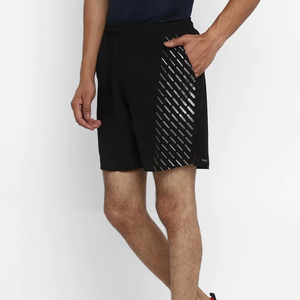 Logo personnalisé en gros High Street Style solide décontracté 100% coton Shorts pour hommes noir clair été piste entraînement sport court - Product Image 1