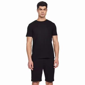 Ensemble short d'été deux pièces pour hommes personnalisé Tissu éponge 100% coton respirant - Product Image 1