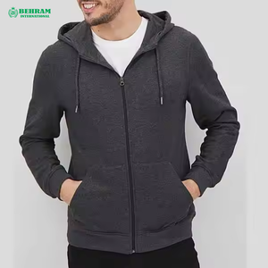 Sweat à capuche zippé unisexe personnalisé OEM ODM, coupe classique, épaules tombantes, 100 % coton, qualité supérieure, grammage lourd - Product Image 6