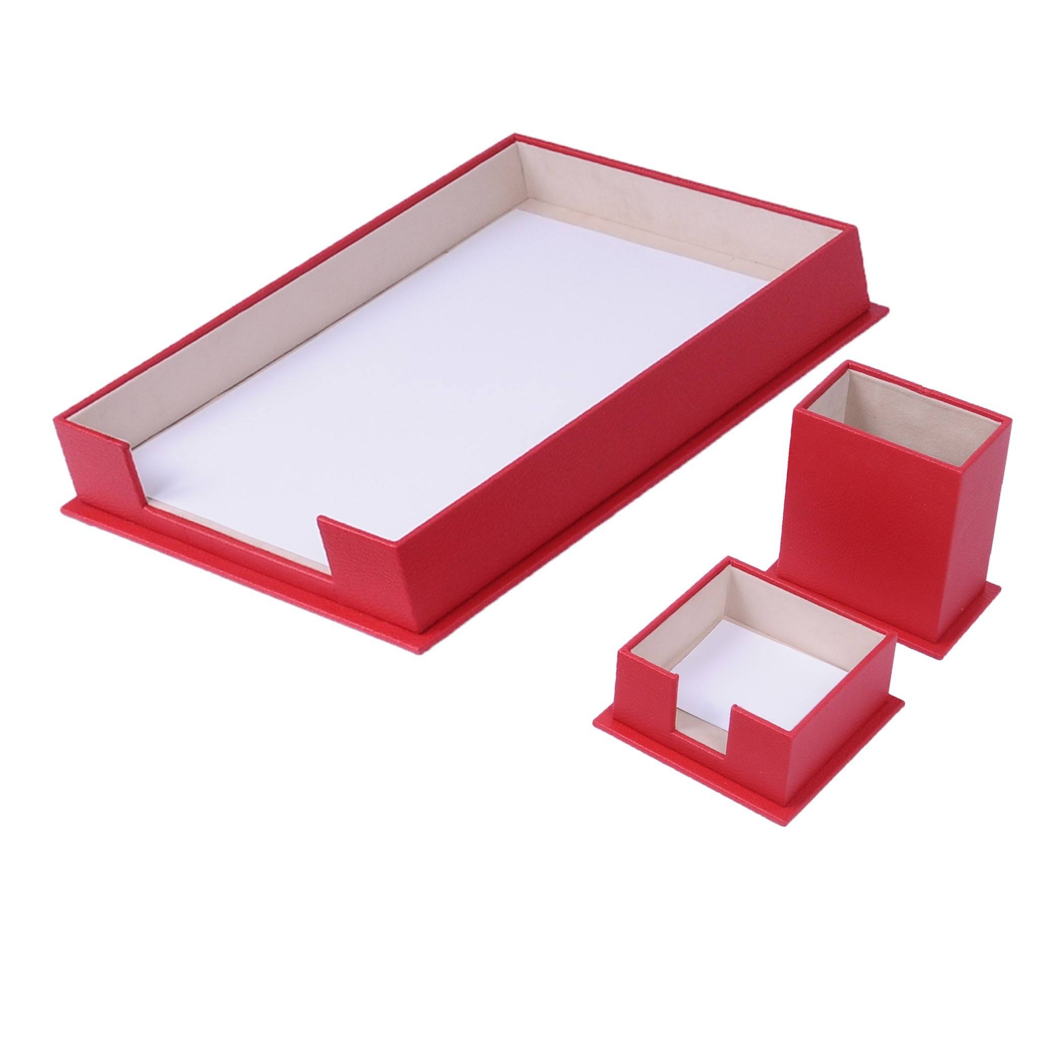 pezzi Set da scrivania in pelle portadocumenti portapenne