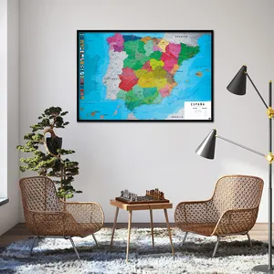 Mapa físico y político de España de estilo minimalista - Product Image 3