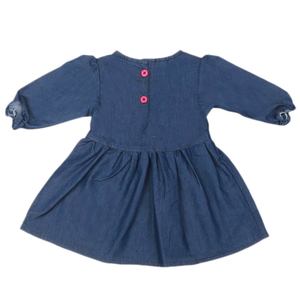 Robe en jean brodée pour filles - Bleu foncé - Product Image 4