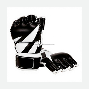 Gants de boxe MMA en cuir personnalisés en usine, respirants, légers, avec sangle de poignet réglable, durables, à demi-doigts, fermeture auto-agrippante - Product Image 6