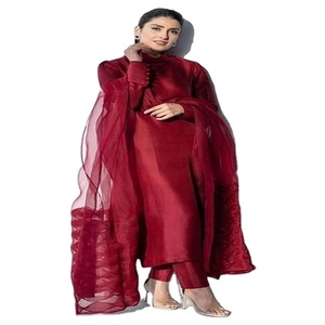 Anarkali ชุดปักลายสไตล์อินเดียและปากีสถาน,ชุดสูท Salwar Kameez สำหรับสาวอินเดียงานแต่งงาน - Product Image 1