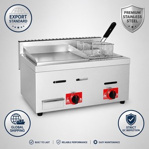 Plancha y Freidora Comercial a Gas para Mostrador, Ideal para Bares, Cafeterías, Papas Fritas, Pollo y Hamburguesas - Equipo de Cocina - Product Image 6