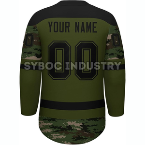Jersey de Hockey sobre Hielo Personalizado para Hombre, Nuevo Diseño de Uniforme de Hockey, Impresión por Sublimación, Tela 100% Poliéster Transpirable, para Regalo de Equipo - Product Image 3