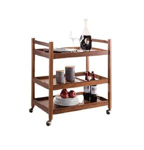 รถเข็นสแตนเลสสตีลและแก้วพร้อมล้อสำหรับเสิร์ฟอาหารสุดหรูมี4ล้อสำหรับตกแต่ง - Product Image 2