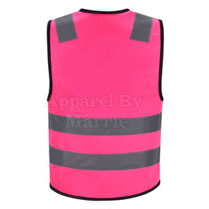 เสื้อกั๊กนิรภัยอุตสาหกรรมพร้อมโลโก้สั่งทำพิเศษ ปิดด้วยซิป สำหรับวิศวกรและนักสำรวจไซต์ก่อสร้าง ขายส่ง - Product Image 3