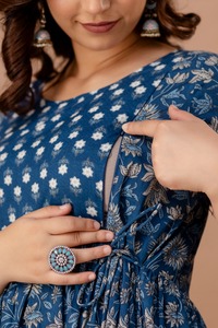 New Arrival Nursing Clothing <strong>Pregnancy</strong> Summer Breastfeeding Wear <strong>Clothes</strong> Cotton Maternity Dress Robe Zipper a Line <strong>Comfortable</strong> - Product Image 2