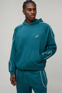 Ensemble sweat-shirt et pantalon de survêtement épais personnalisé avec logo brodé pour hommes - Product Image 3