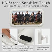 Soporte Impermeable para Teléfono de Ducha con Rotación de 360 Grados °   Soporte de Pared Giratorio Ajustable para Teléfono, para Espejo de Baño, Bañera, Cocina