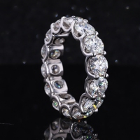 Bague de Fiançailles et de Mariage en Argent Sterling S925 avec Diamant Moissanite VVS1, Bague Éternité Complète, Prix de Gros Usine
