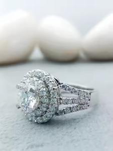 925สเตอร์ลิงเงินแบบกำหนดเองโซลิแทร์ VVS Moissanite ของขวัญหมั้นหมายความพึงพอใจรับประกัน100% 14K/18K ทองสำหรับงานแต่งงาน - Product Image 6