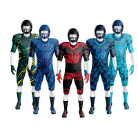 Uniformes de Fútbol Americano Personalizados OEM de Malla Reversible de Spandex/Poliéster, Camisetas Sublimadas de Manga Corta para Jóvenes y Tallas Grandes