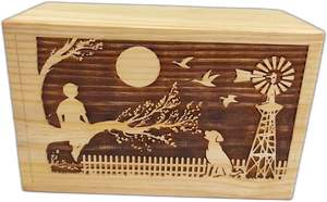 โบราณตกแต่งที่ไม่ซ้ํากันเถ้า Urns สําหรับมนุษย์ร่างกายงานศพเถ้ากล่องเก็บไม้แกะสลักสวยงามและ Urns - Product Image 4