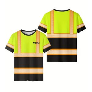 Vêtements de travail OEM, t-shirt de travail, vêtements de chantier, vêtements de travail haute visibilité, t-shirt de travail réfléchissant - Product Image 3