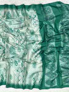 Robe de créateur fantaisie de style moderne best-seller best-seller chemisier sari en soie crêpe fluide avec travail imprimé exportateur mondial - Product Image 4