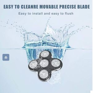 Cabezal de Afeitado de Repuesto de 5 Cuchillas para Afeitadora Eléctrica Rotativa, Resistente al Agua IPX7, Accesorio para Cara y Cuerpo - Product Image 1