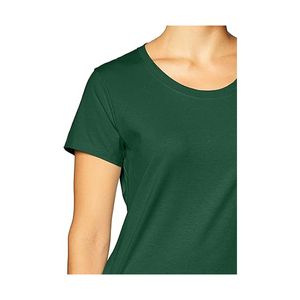 Venta al por mayor de gran tamaño de la mujer de moda de verano camiseta transpirable de secado rápido de manga corta suave y ajustado teñido liso - Product Image 3