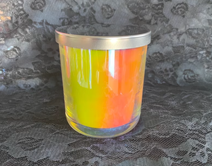 Pot à bougie en verre multicolore personnalisé avec couvercle en métal à prix abordable de l'Inde - Product Image 4